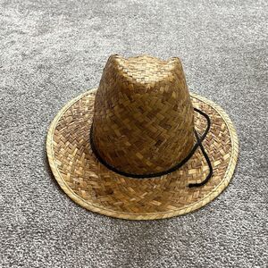 Oriental Trading Sun Hat Womens One Size Rope Band Beige Wide Brim New NWD